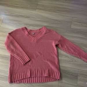 Aerie V-Neck Sweater in Rose